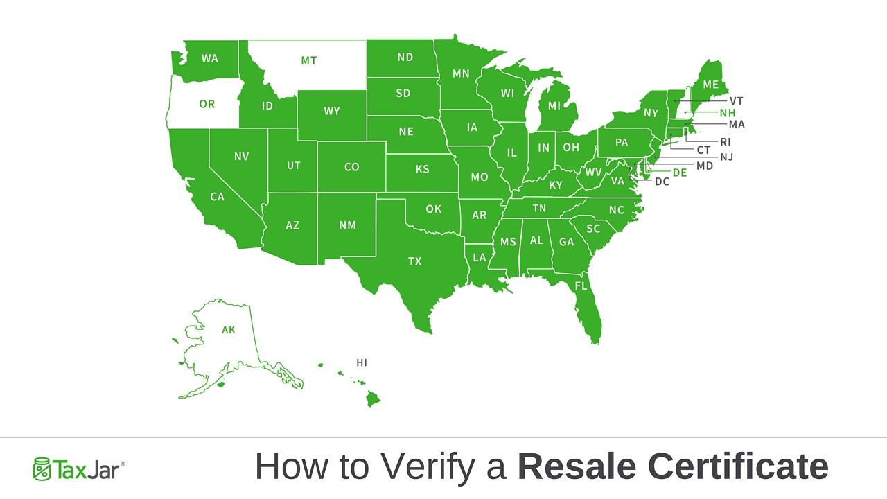 Sales Tax by State: How to Verify a Resale Certificate