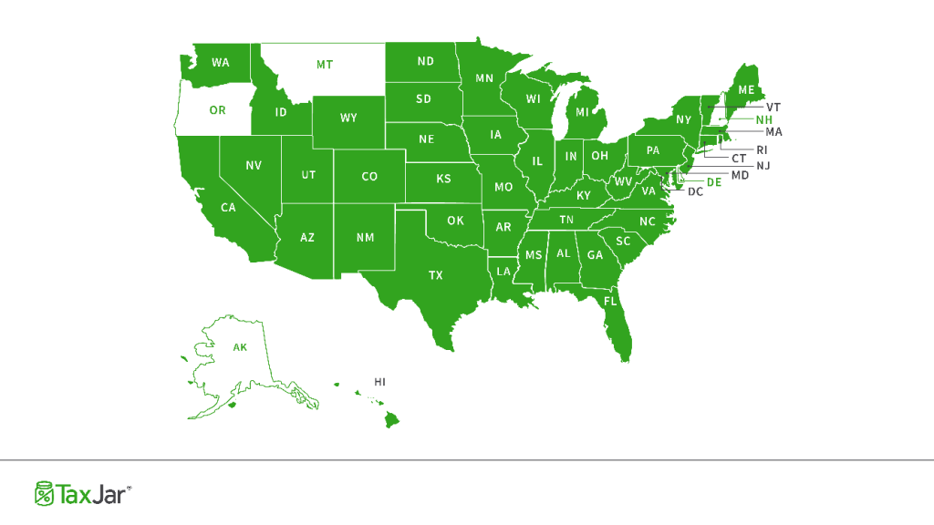 State Sales Tax Map
