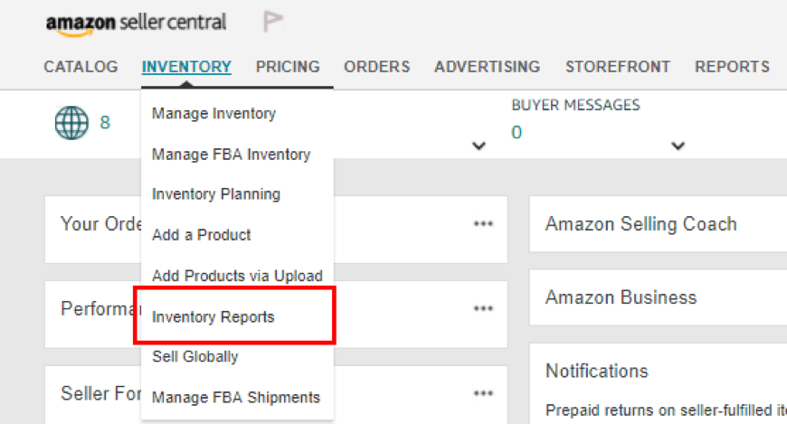 Amazon Seller Central Customize Inventory Report