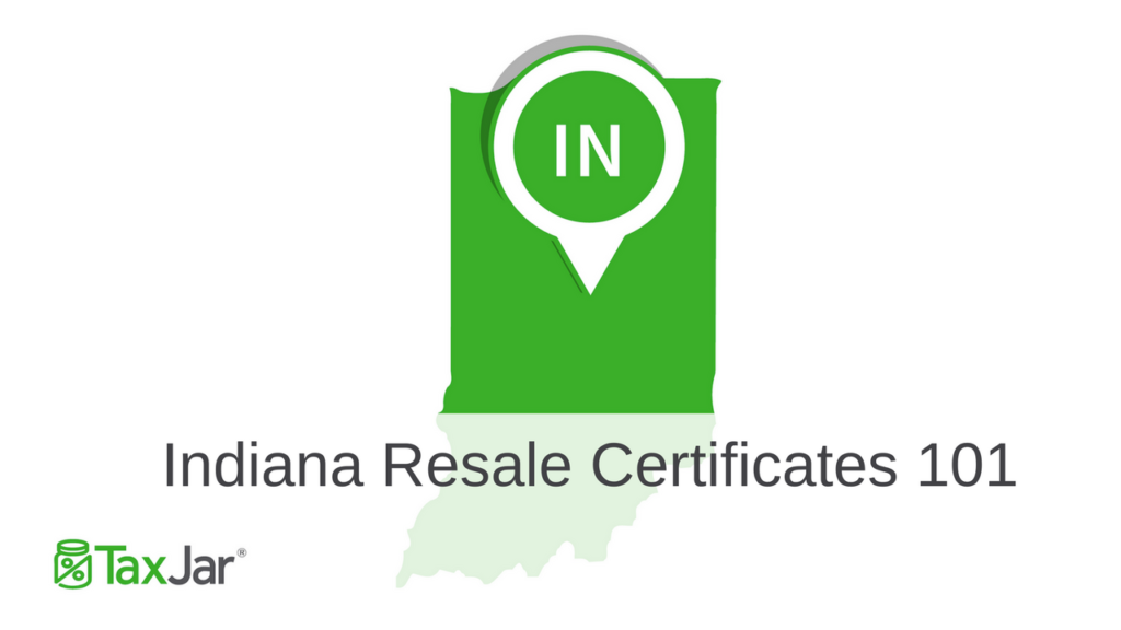 Indiana Resale Certificate