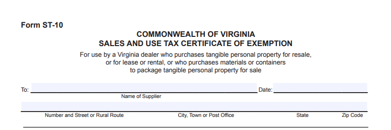 How To Use A Virginia Resale Certificate